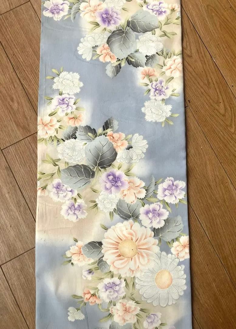 祝日セール【レア！美品】大正モダン、繊細な洋花に美しいぼかしの逸品☆正絹名古屋帯