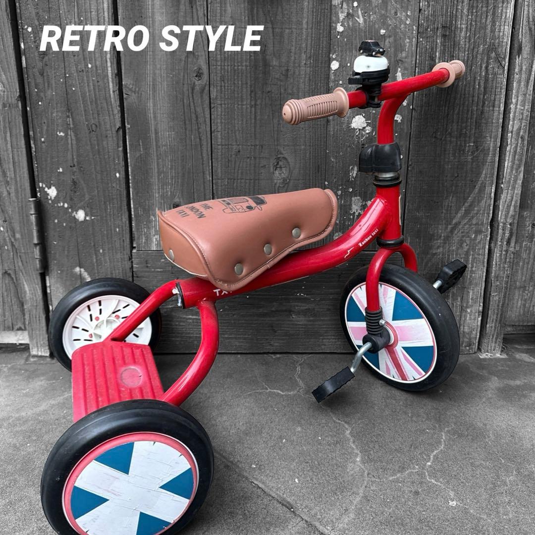 レトロ三輪車 ユニオンジャック おしゃれ インテリア アンティーク風 子供用