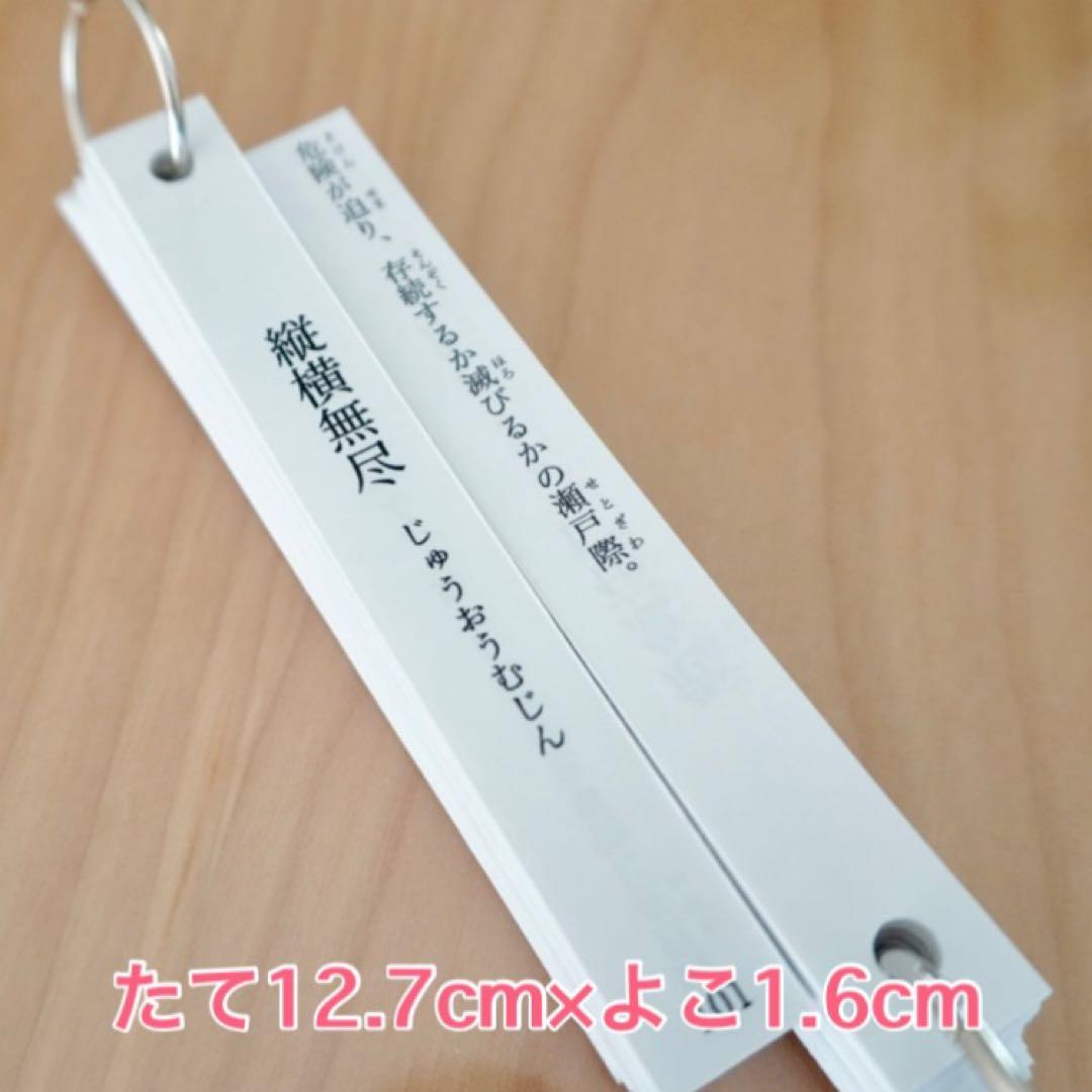 暗記カード　3点セット　四字熟語　ことわざ　慣用句　中学受験　灘中　最難関