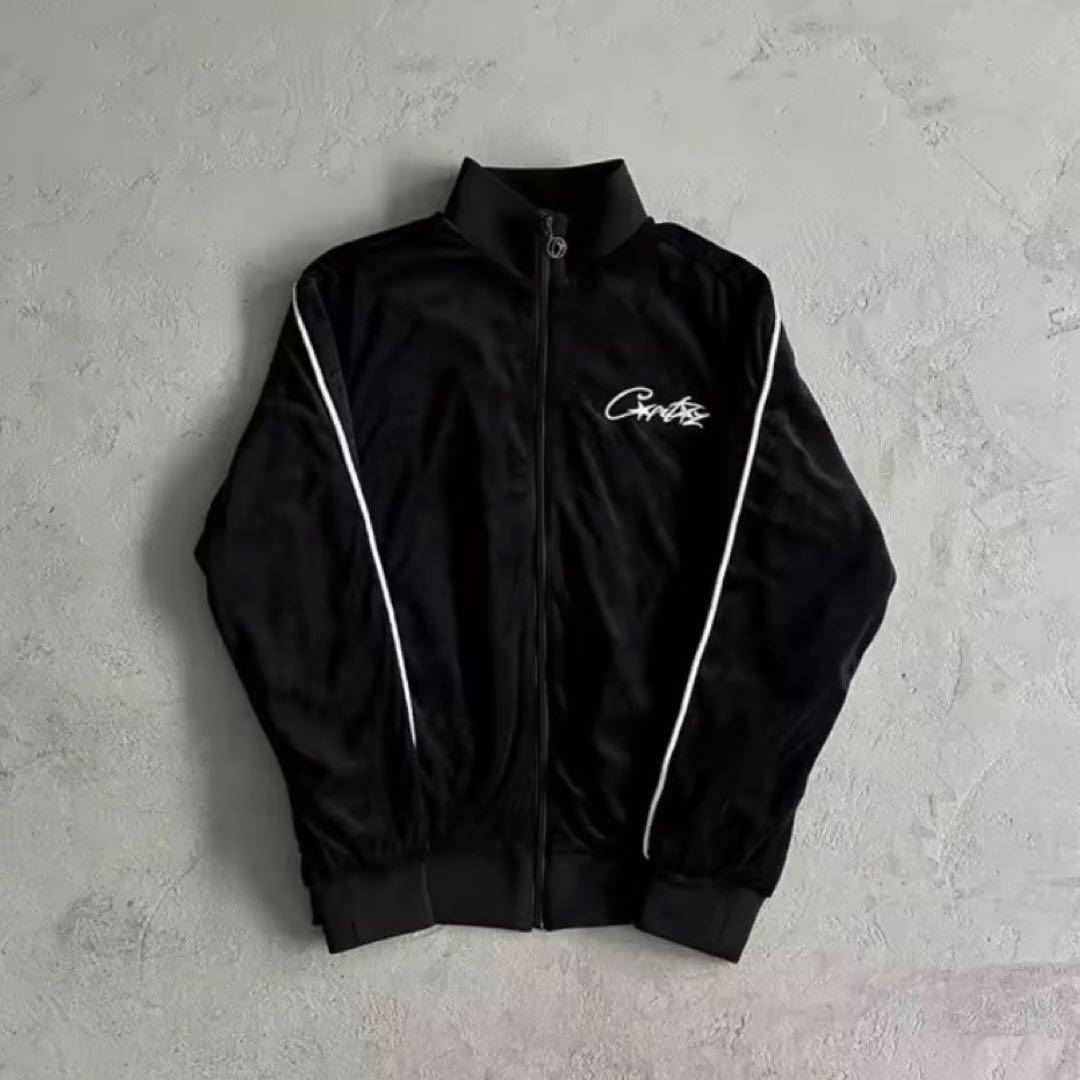 即日発送　corteiz セットアップ　ベロア　ブラック　 Sサイズ