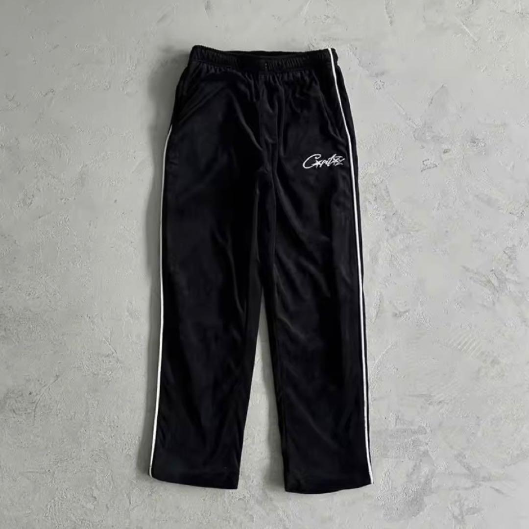 即日発送　corteiz セットアップ　ベロア　ブラック　 Sサイズ