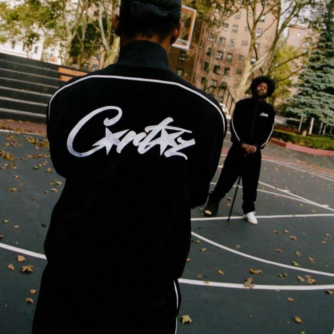 即日発送　corteiz セットアップ　ベロア　ブラック　 Sサイズ