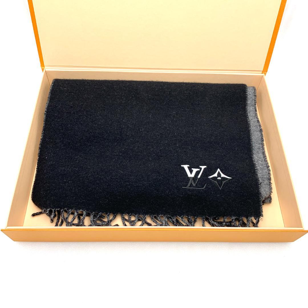 花*見様 ルイヴィトン　マフラー カシミヤ製 ブラック　251125161