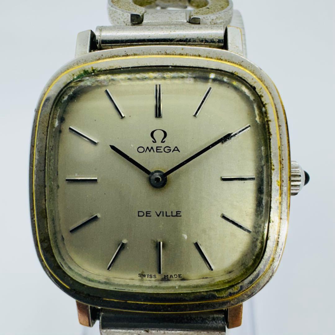 ✨OMEGA✨オメガ✨デビル✨シルバー文字盤✨レディース✨腕時計✨
