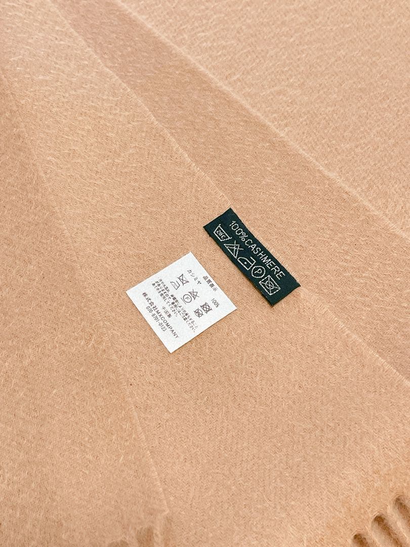 新品未使用100%カシミアマフラー/Camel