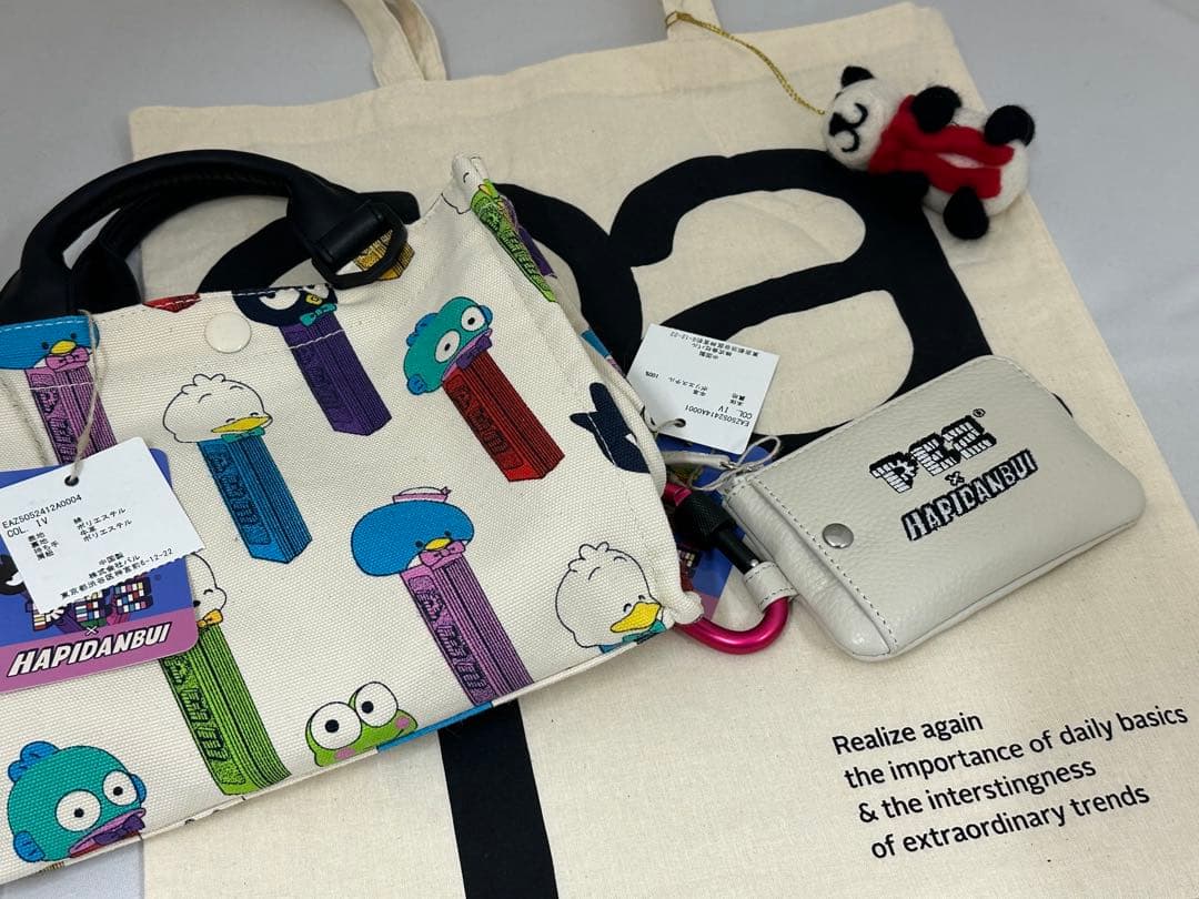 イアパピヨネ はぴだんぶい PEZ earコラボトートバッグS パス&キーケース