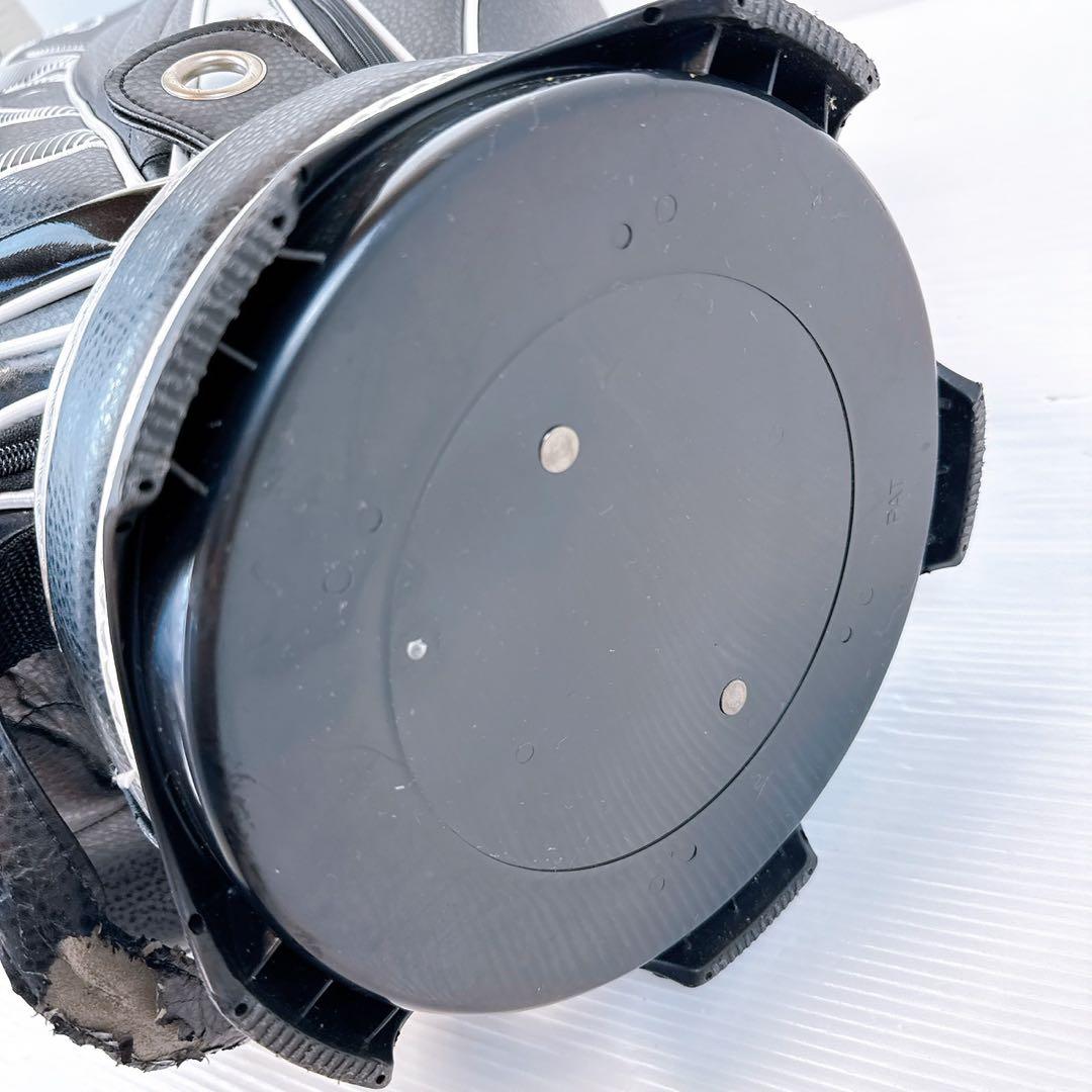 マンシングウェア　キャディバッグ　ブラック／Munsingwear　黒　合皮