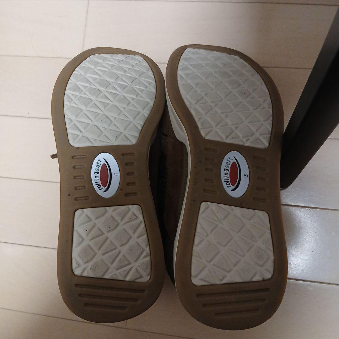 ローリングソフトガボールGaborメタリックブラウンスニーカー24.5㎝相当