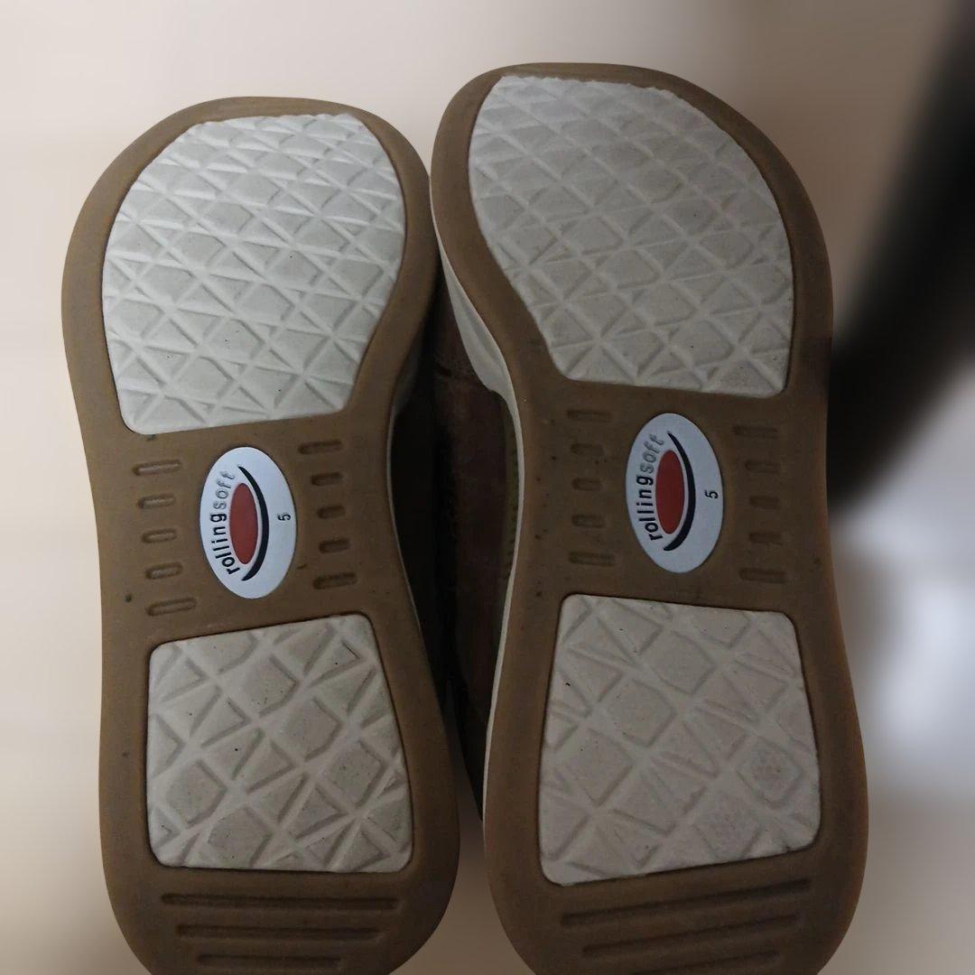 ローリングソフトガボールGaborメタリックブラウンスニーカー24.5㎝相当