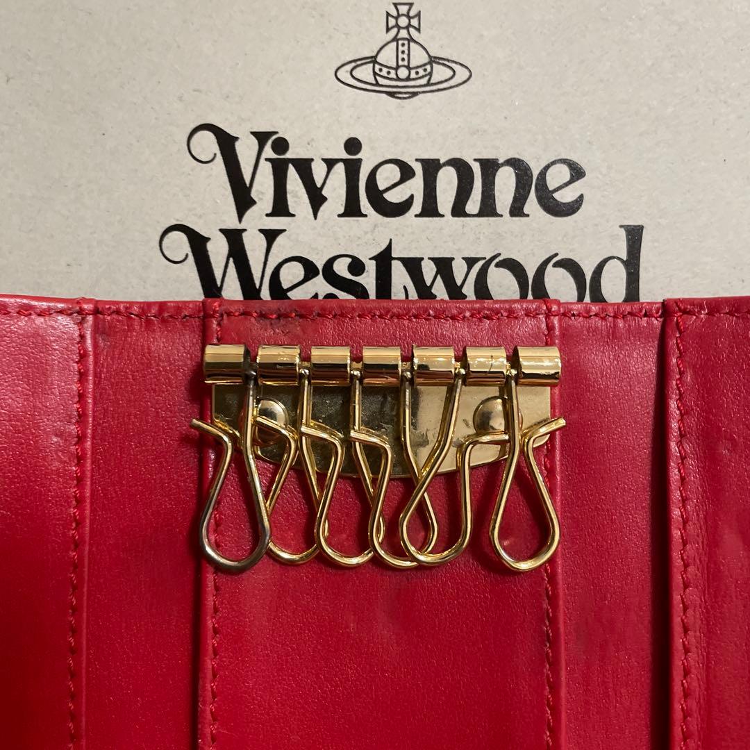 Vivienne Westwood Saffiano Key Wallet 赤
