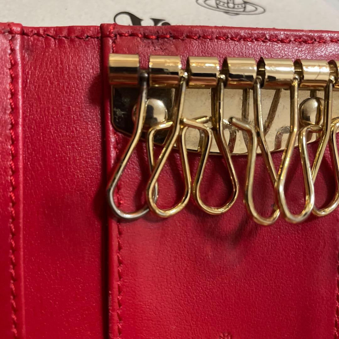 Vivienne Westwood Saffiano Key Wallet 赤