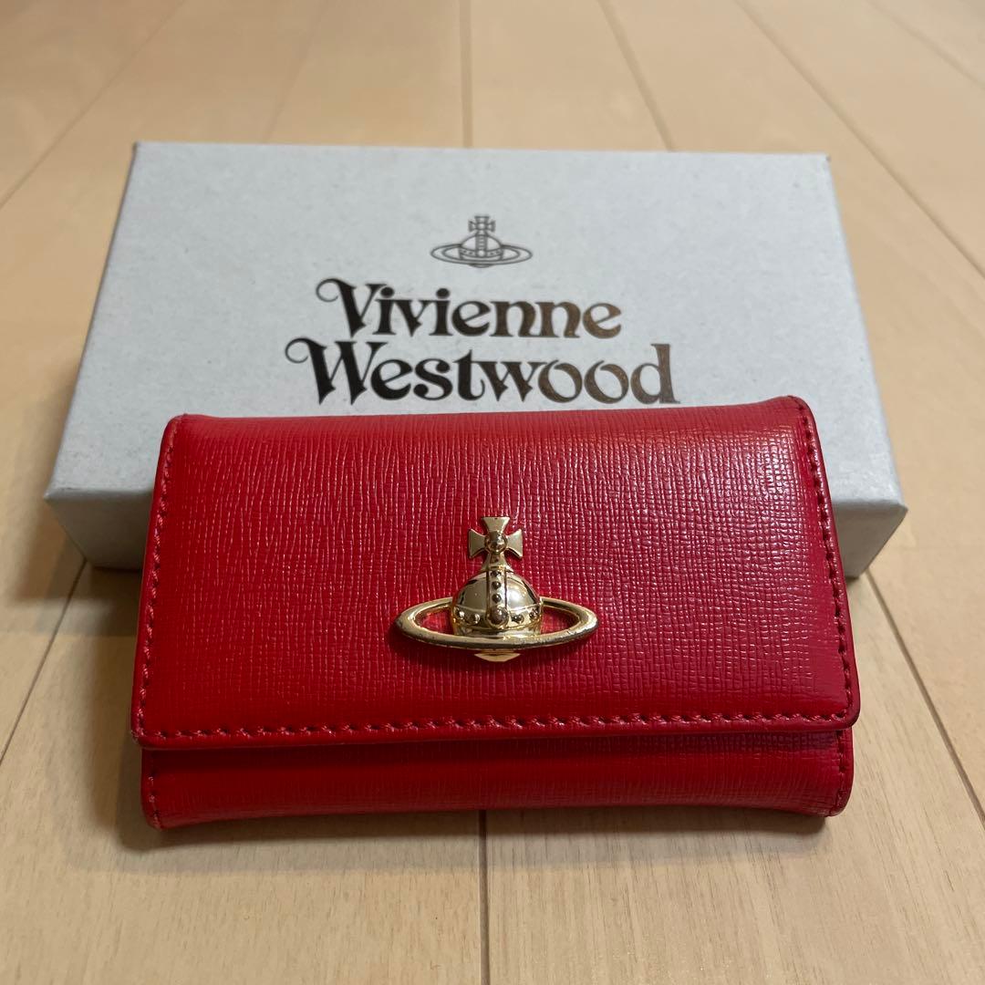 Vivienne Westwood Saffiano Key Wallet 赤