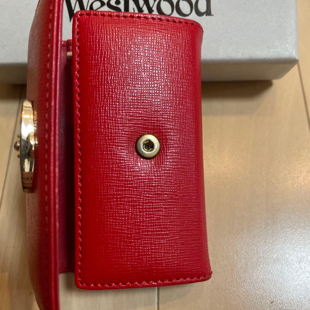 Vivienne Westwood Saffiano Key Wallet 赤