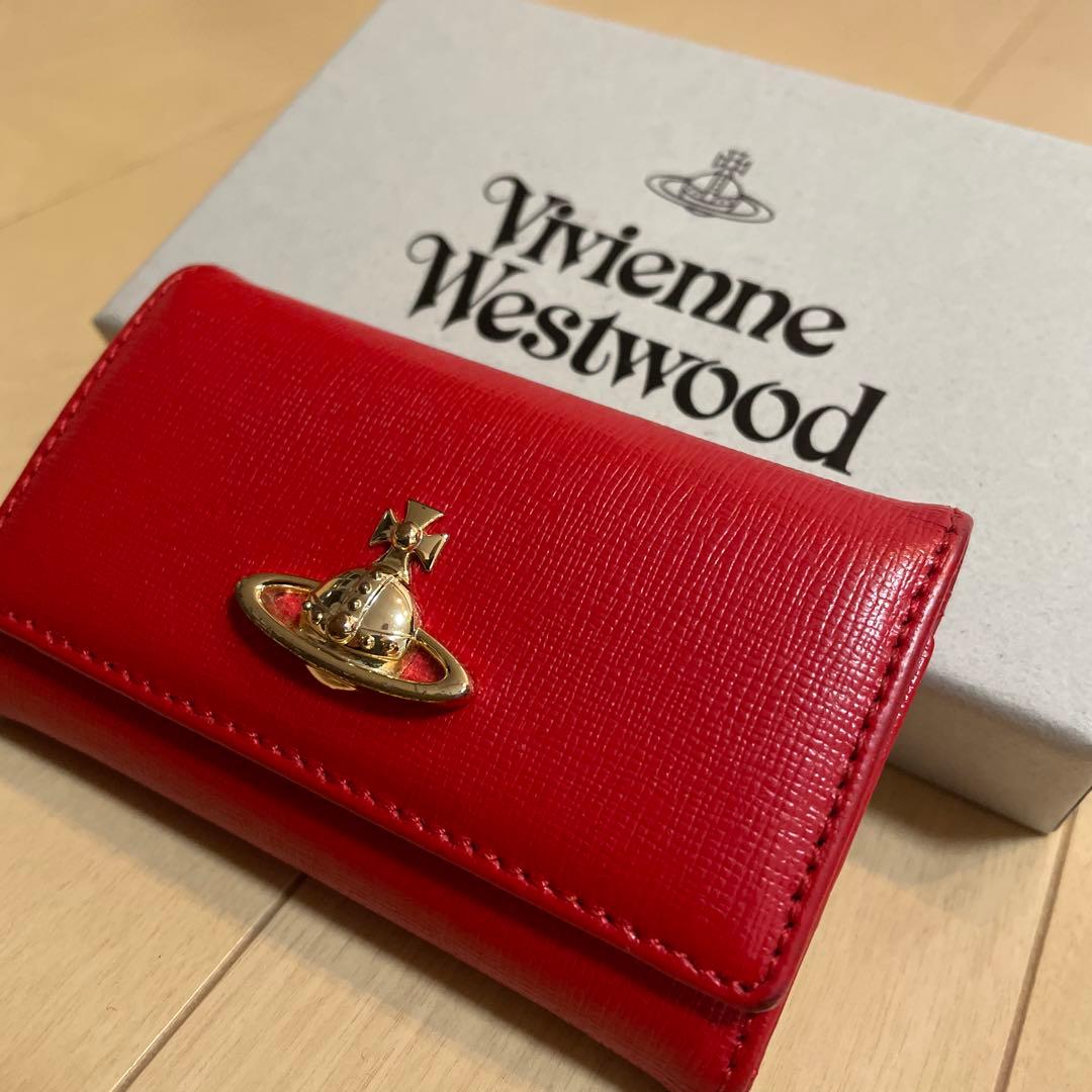 Vivienne Westwood Saffiano Key Wallet 赤