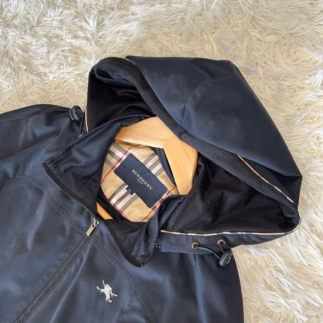 バーバリーゴルフ　2way フード　取り外し　ジャケット　男女兼用　ブラック