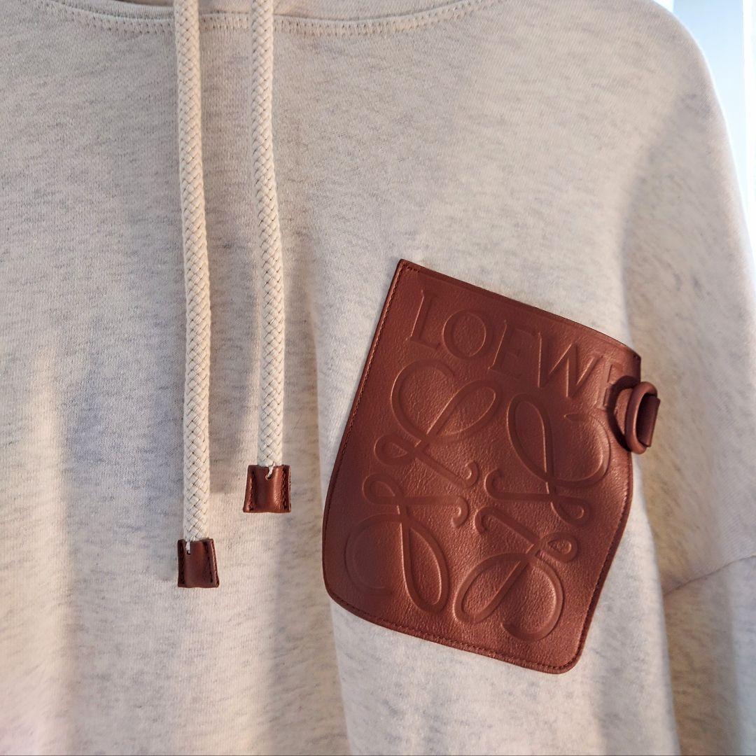 ロエベ LOEWE アナグラムレザーパッチ パーカー☆着用1回☆購入価格13万