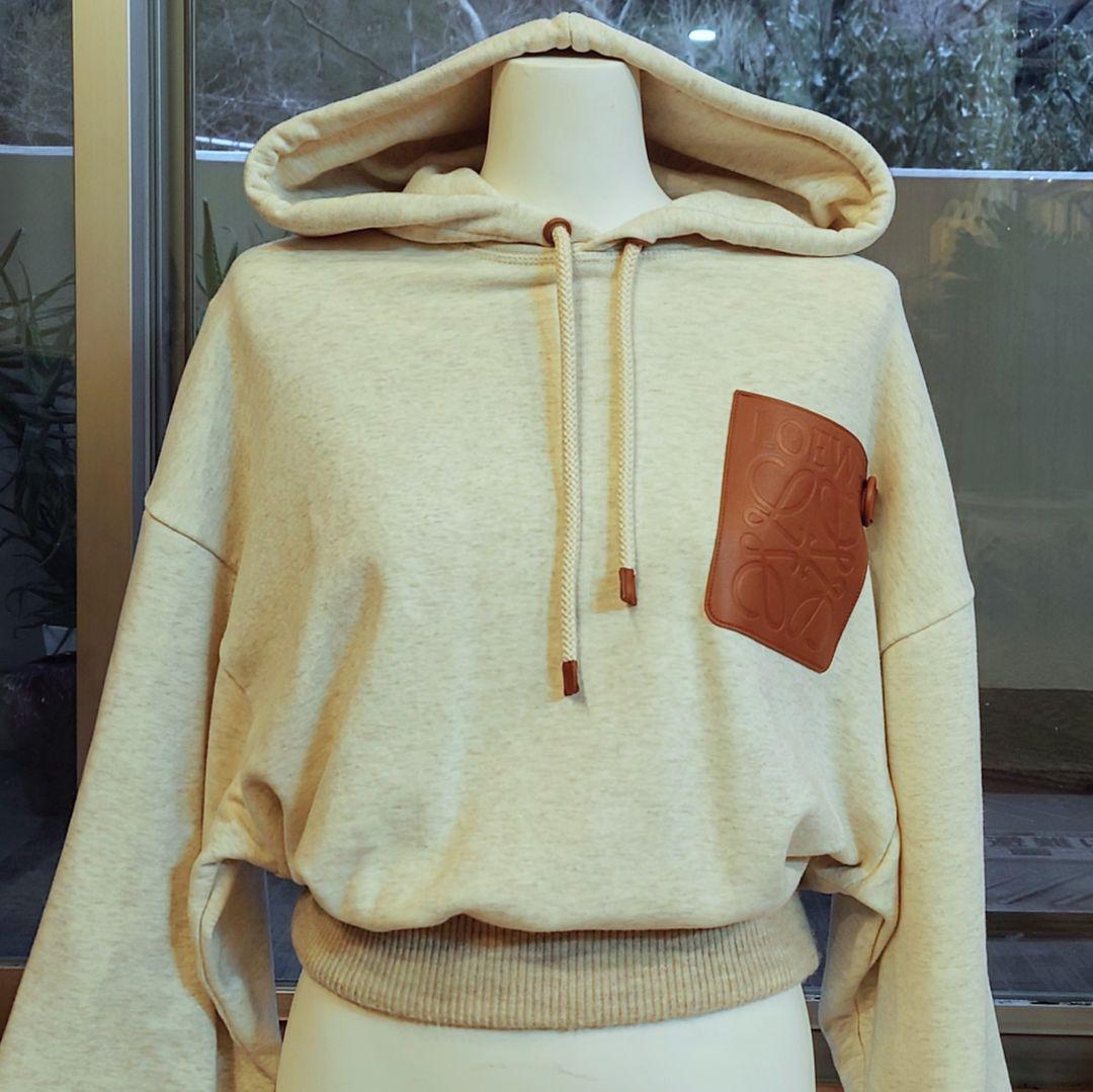 ロエベ LOEWE アナグラムレザーパッチ パーカー☆着用1回☆購入価格13万