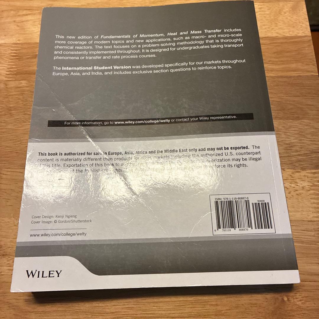 洋書 undamentals of Momentum, Heat and Mass