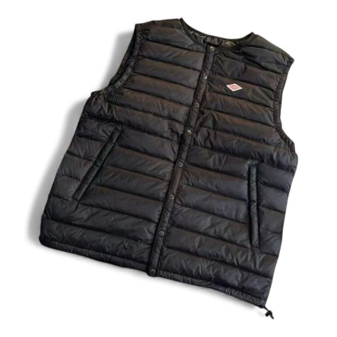【新品】ダントン　インナーダウン　ベスト　クルーネックベスト　ブラック　S