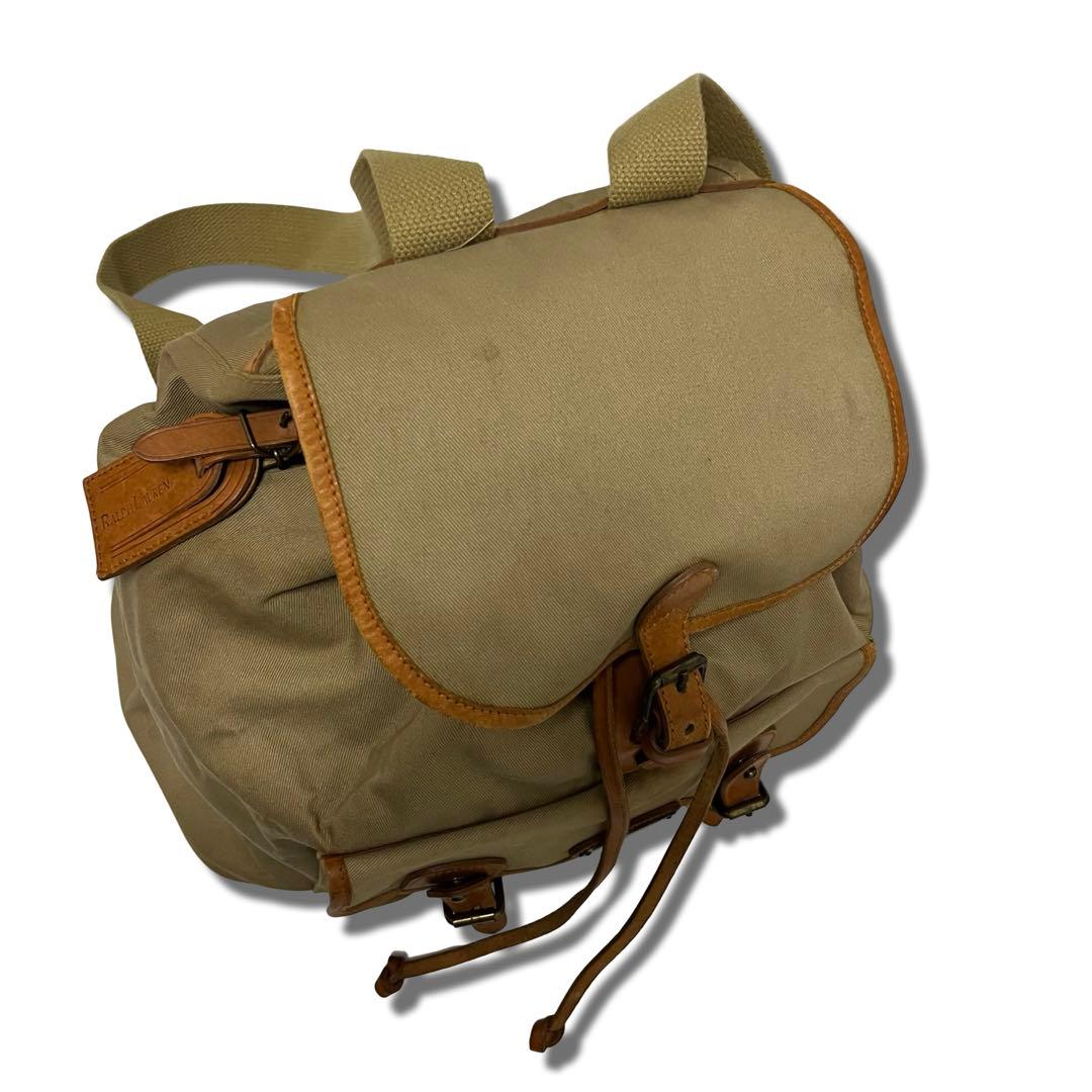 大容量・POLO RALPH LAUREN・リュック・ キャンバス・レザー