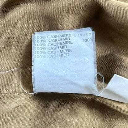 【高級】カシミヤ カシミア 100%☆ダブル ロング チェスターコート キャメル