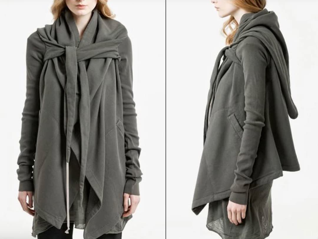 RICK OWENS ドレープ　スウェット　パーカー　ジャケット　カーディガン