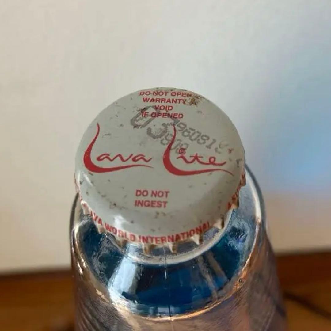 【アンティーク】ラバライト ランプ 青×白（本体:シルバー）限定Camel