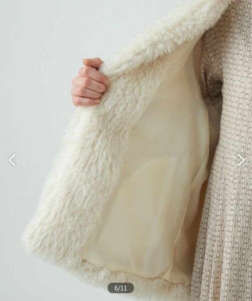 【新品未使用品】 Ballsey プードルファー クルーネックジレ タグ有り