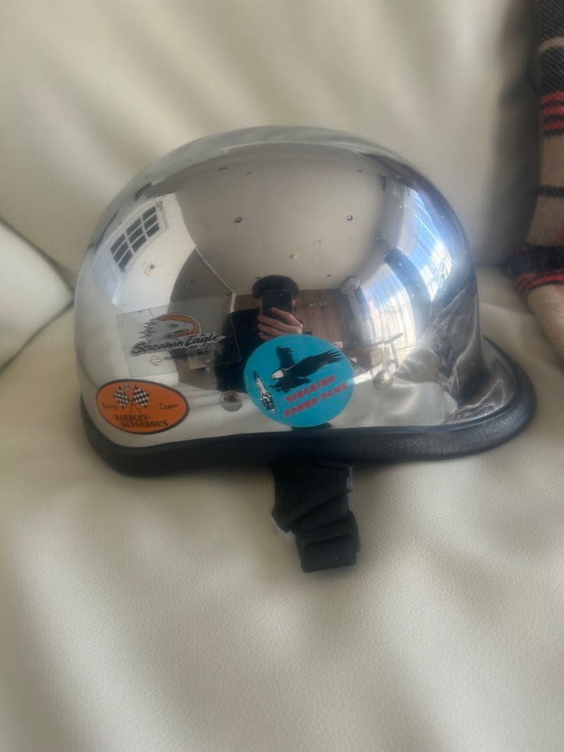 激レア　デイトナ　シルバーデザイン　半ヘルメット　Harley-Davidson