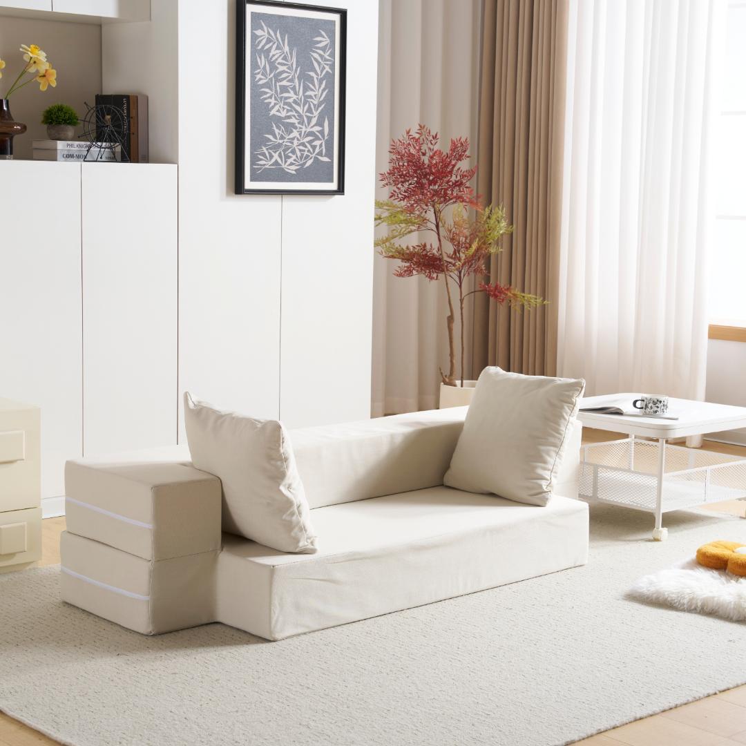 2人掛けソファベッド 組立て不要 フロアソファ コンパクト ローソファ ソファー