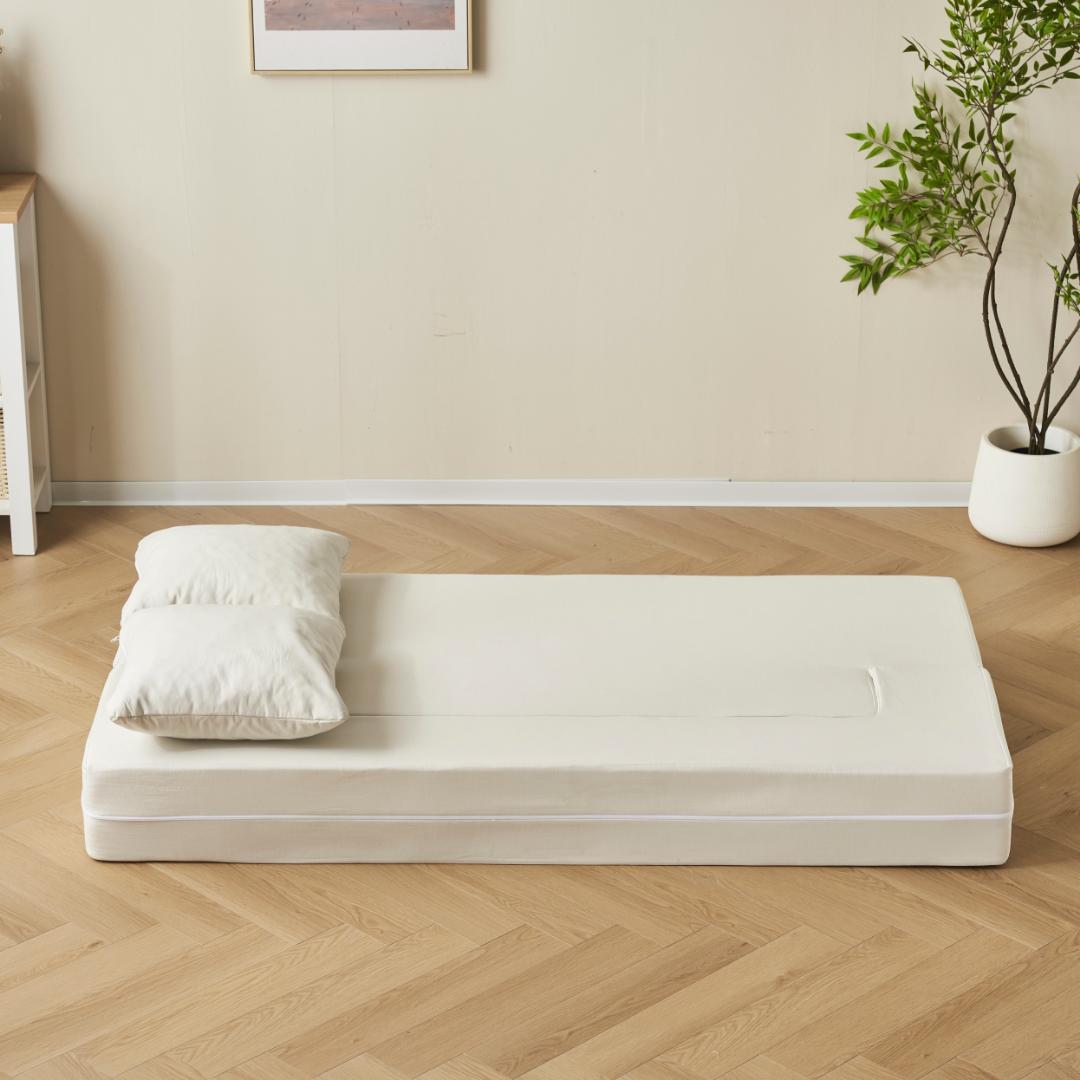 2人掛けソファベッド 組立て不要 フロアソファ コンパクト ローソファ ソファー