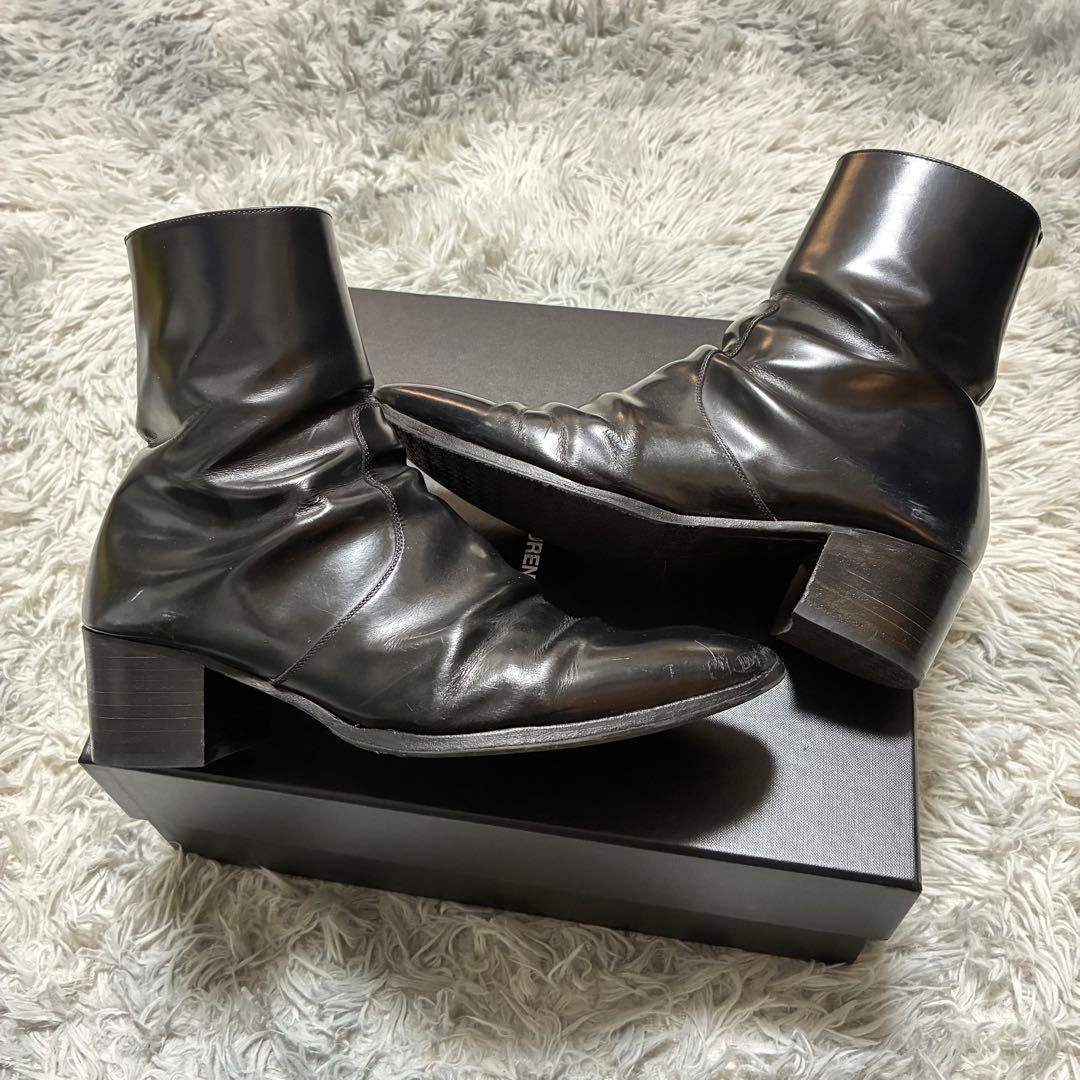 【○箱あり】SAINT LAURENT PARIS 本革 41 BLACK