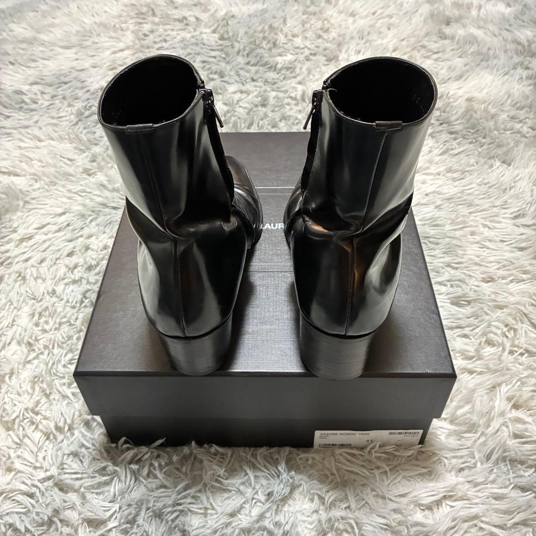 【○箱あり】SAINT LAURENT PARIS 本革 41 BLACK