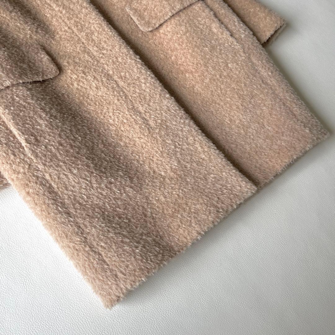 美品✨近年物　マックスマーラ　アルパカシャギー　テディベアコート　ベージュ　36