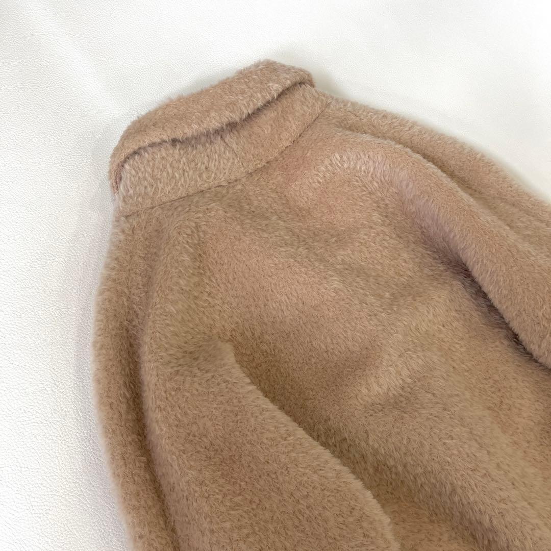 美品✨近年物　マックスマーラ　アルパカシャギー　テディベアコート　ベージュ　36