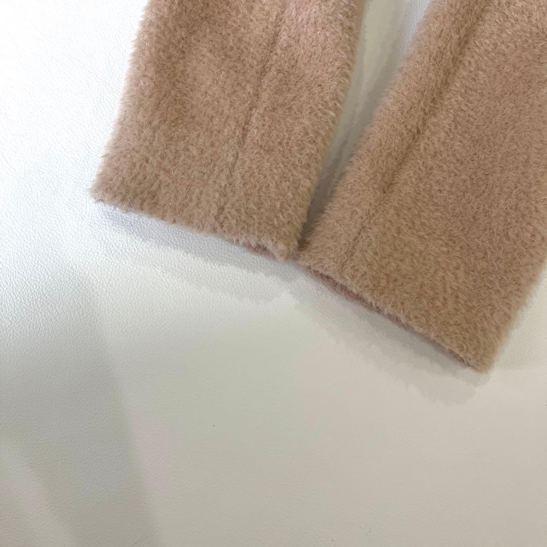 美品✨近年物　マックスマーラ　アルパカシャギー　テディベアコート　ベージュ　36