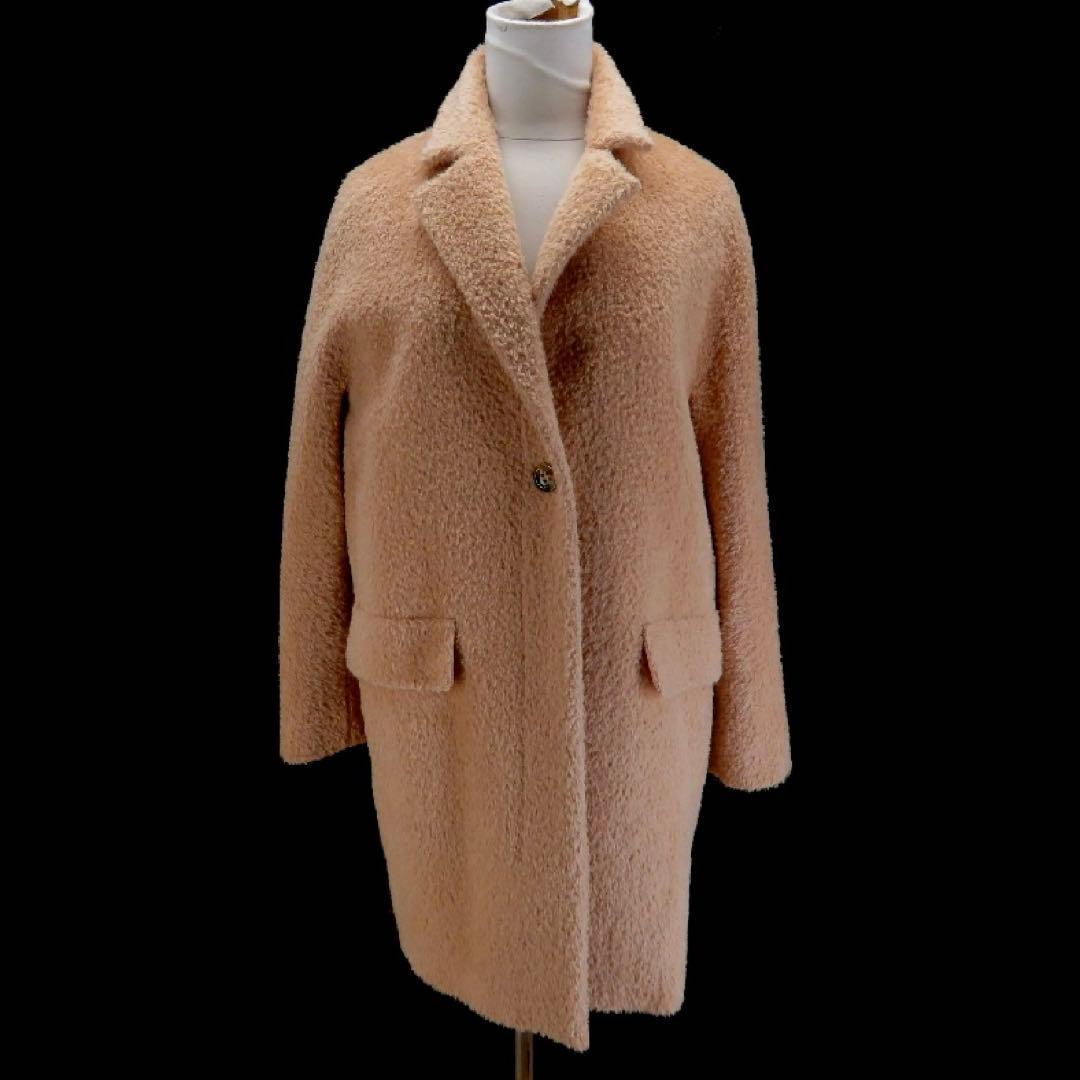 美品✨近年物　マックスマーラ　アルパカシャギー　テディベアコート　ベージュ　36