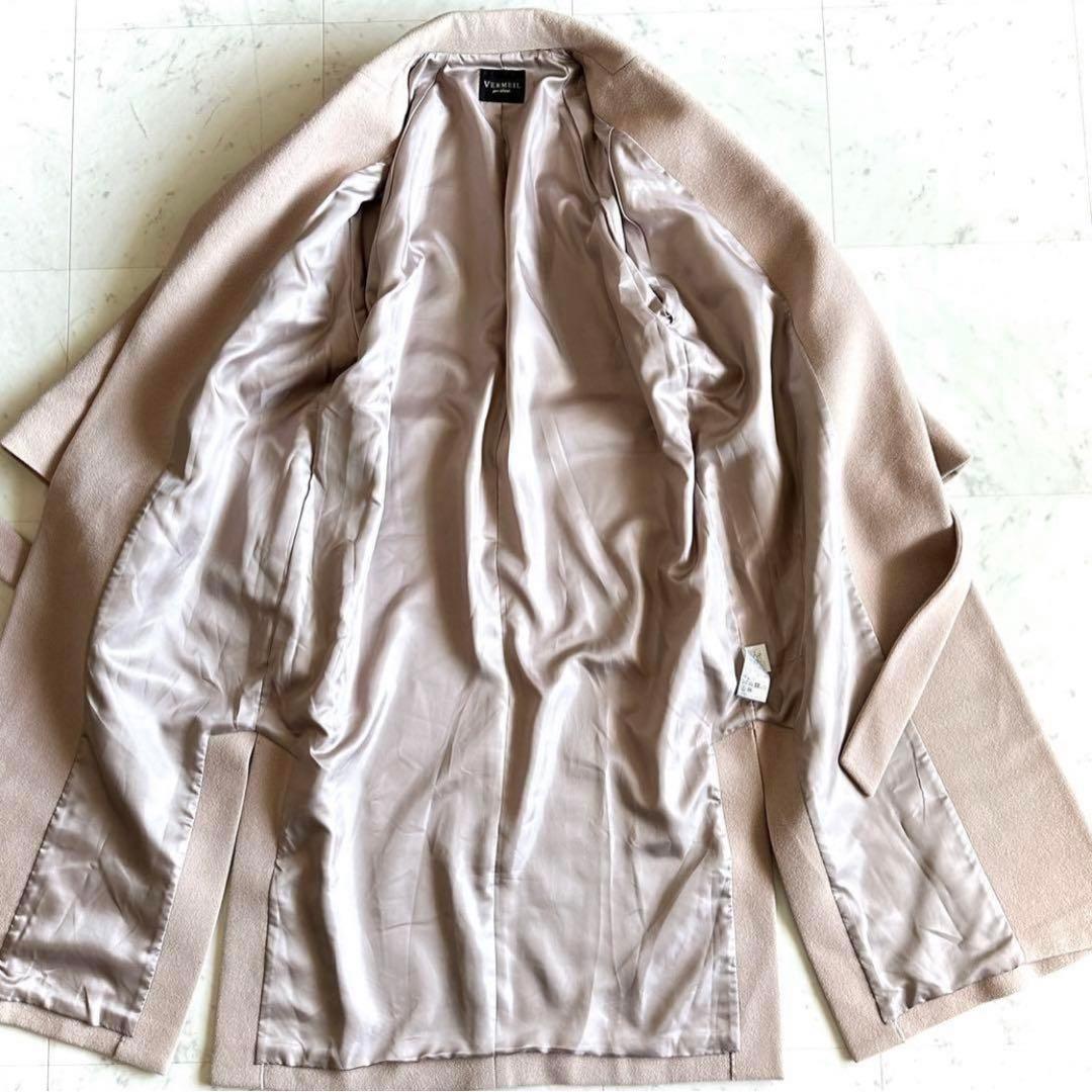 定番ヴェルメイユパーイエナ サイドスリットベルト付きコート◆ベージュ 女優コート