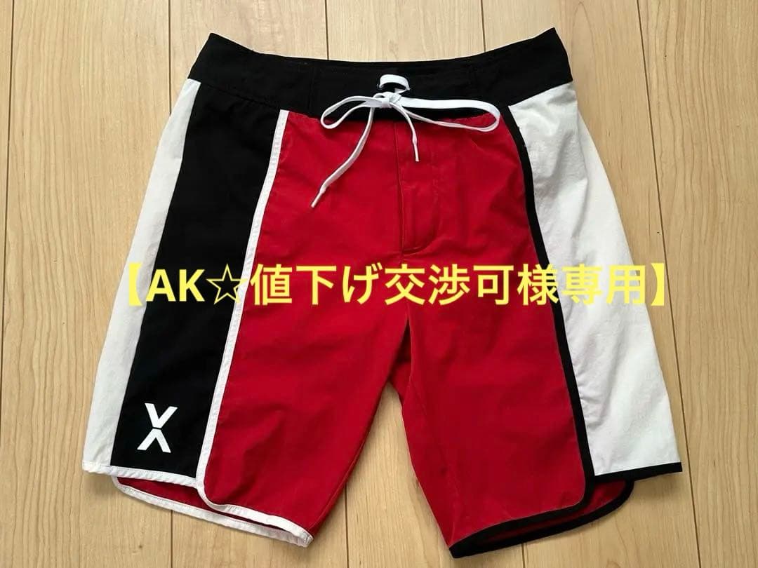 VEATM フィジーク用サーフパンツSサイズ 赤黒白