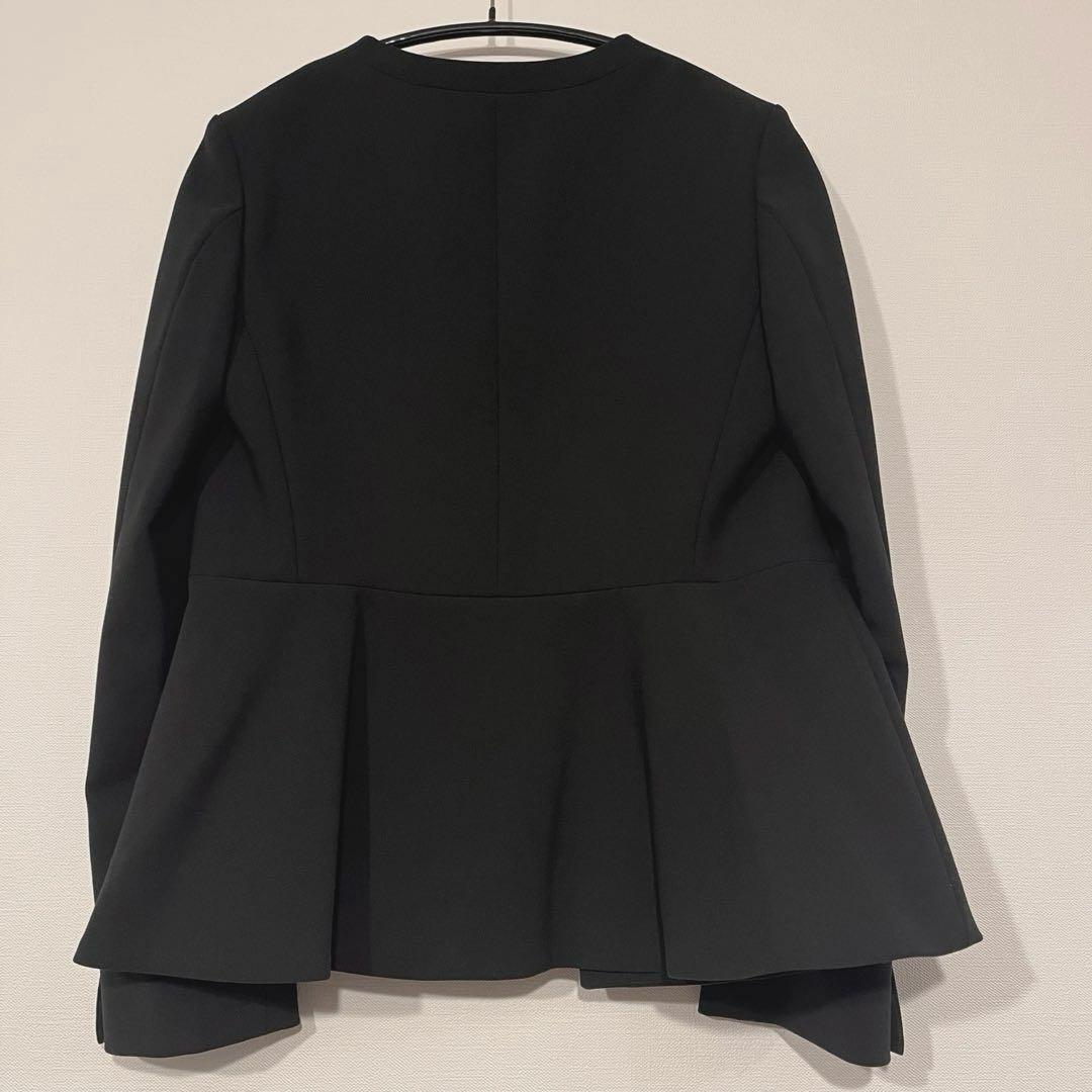 PLST プラステ ウォームリザーブペプラムジャケット ブラック Sサイズ