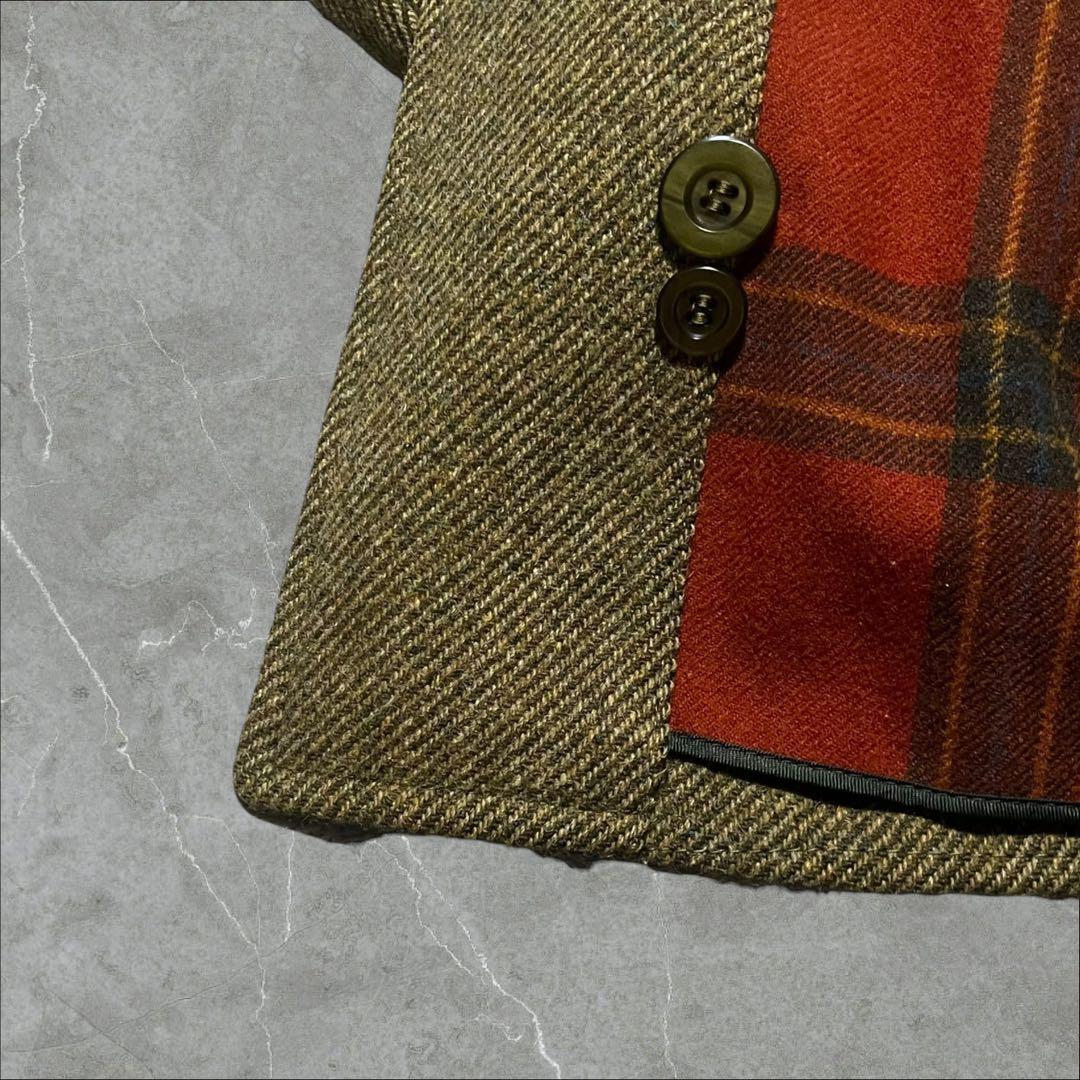 70s80sWeatherCoatウールツイードハンティングジャケットUSA生地