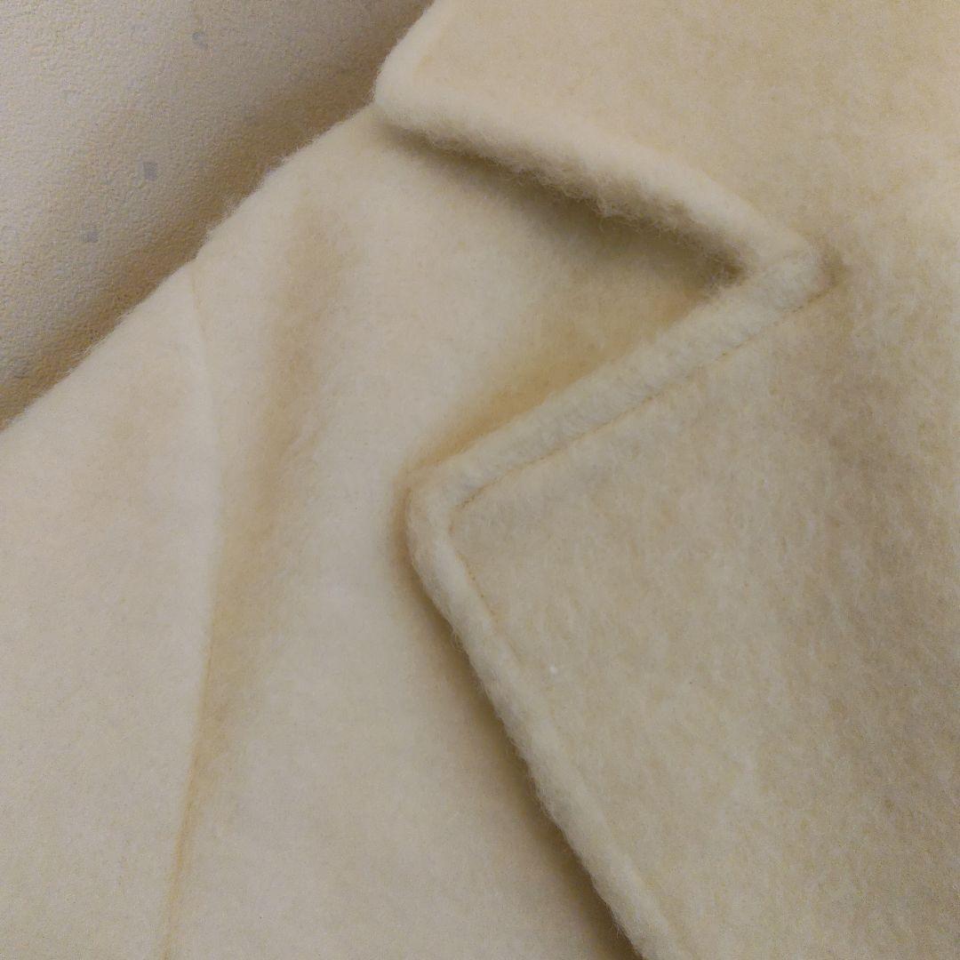 Jill stuart シャギー・ツイード素材バリエーションミドル丈コート　白