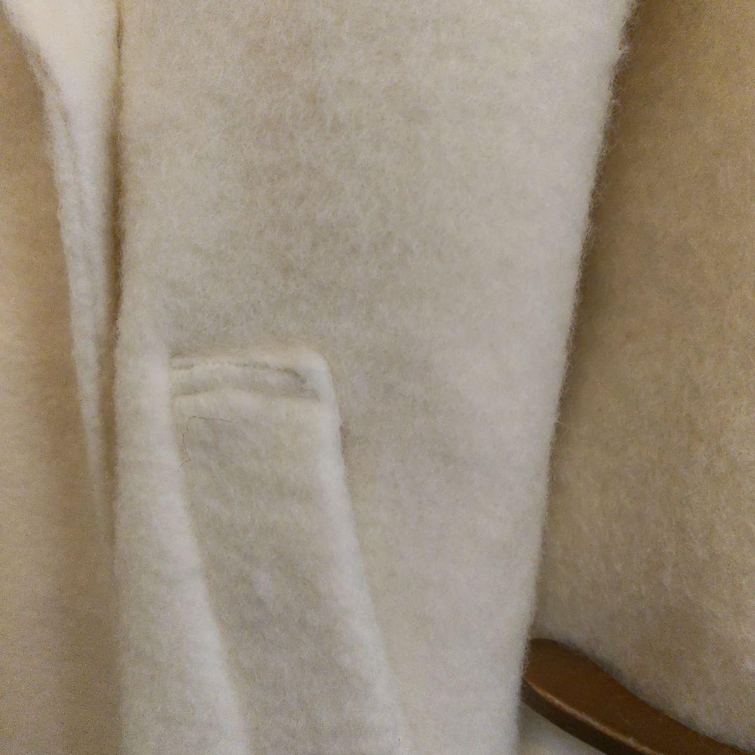 Jill stuart シャギー・ツイード素材バリエーションミドル丈コート　白