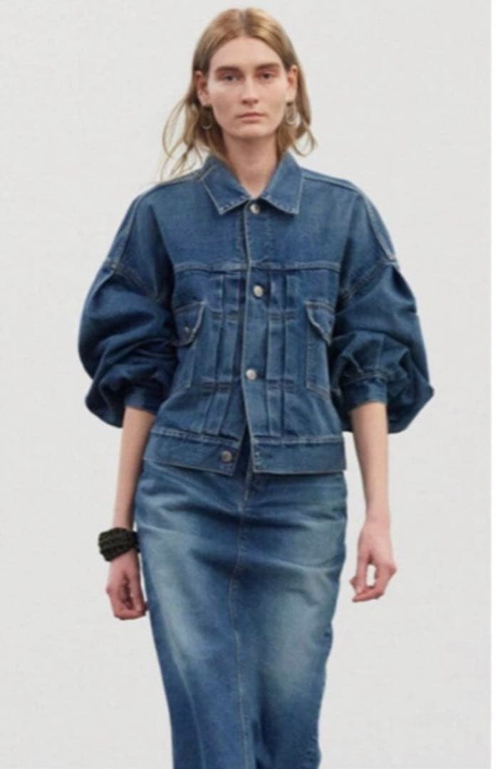 ジャケット・アウター HYKE BALLOON SLEEVE DENIM JACKET SIZE1