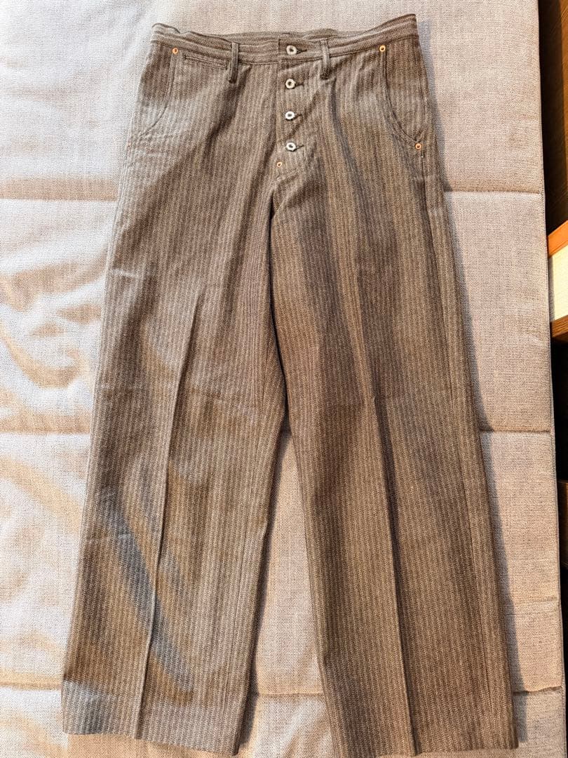 パンツ SUGARHILL HERRINGBONE WIDE TROUSERS
