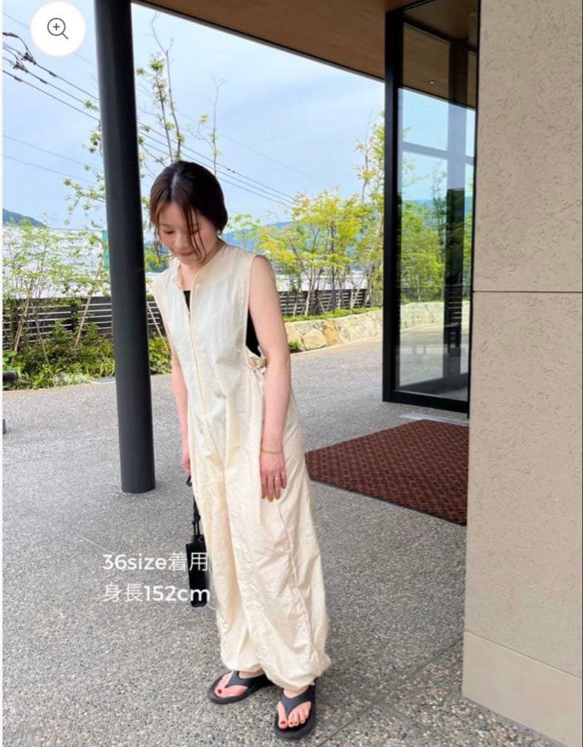 hholic フロントジップオールインワン　36 ivory