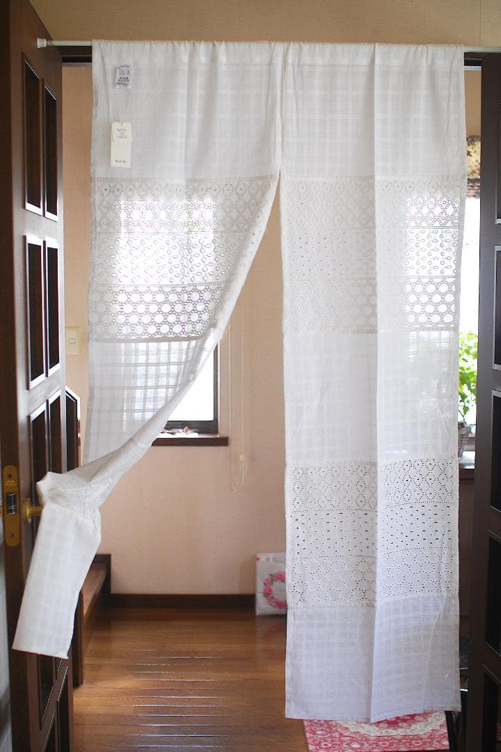 (専用　６枚組）★インド綿★「パッチワークのれんOH８５・１５０」