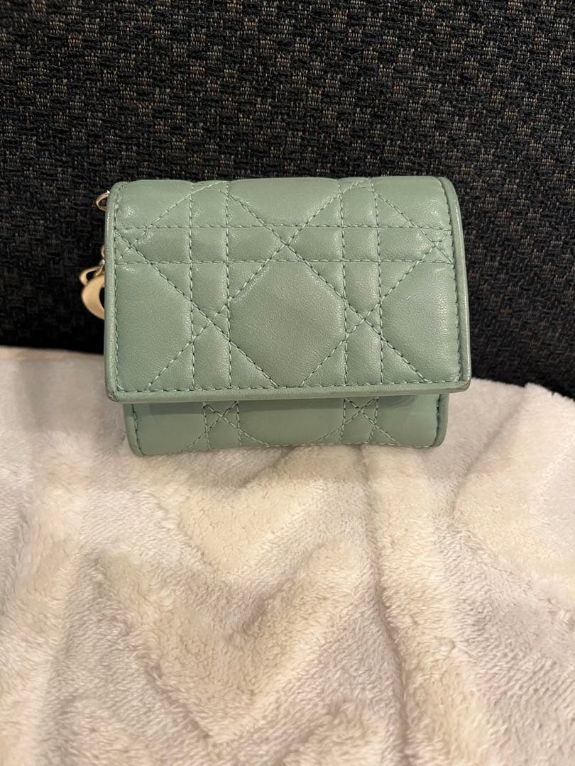 M*a様 レディーディオール　ロータスウォレット　グリーンレザー