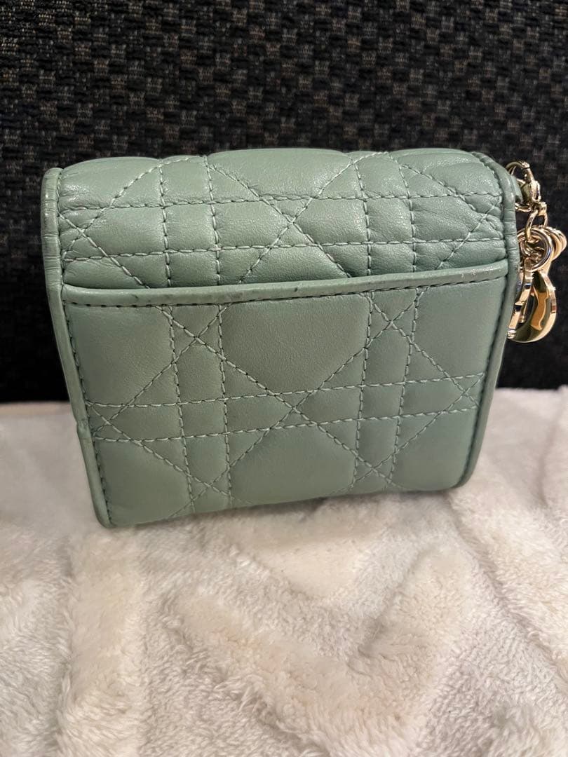 M*a様 レディーディオール　ロータスウォレット　グリーンレザー