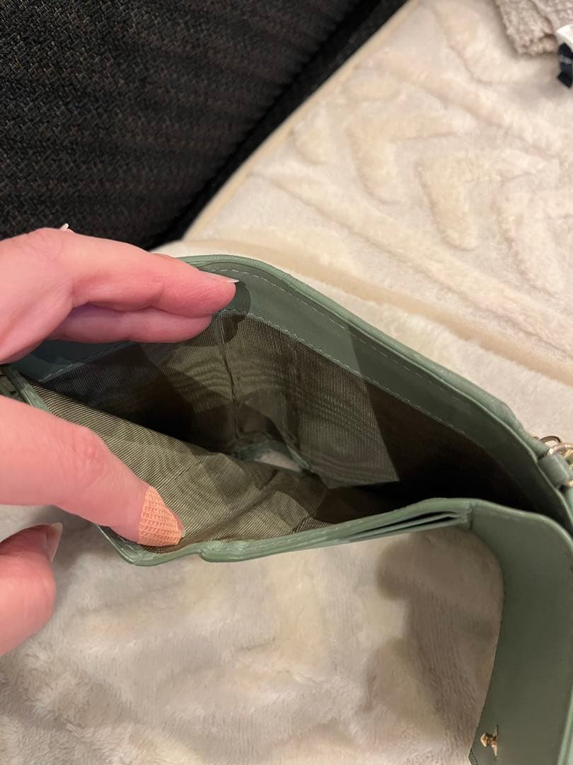 M*a様 レディーディオール　ロータスウォレット　グリーンレザー